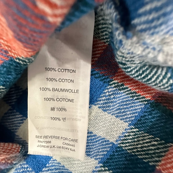 J. Crew Plaid Boyfriend Button Down Soft Flannel size 10 - Picture 10 of 15